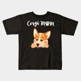 Corgi Mom (252) Kids T-Shirt